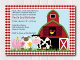 Barnyard themed Birthday Invitations Barnyard Invitation Farm Invitation Barnyard Birthday