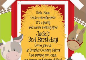 Barnyard themed Birthday Invitations Best 25 Farm Party Invitations Ideas On Pinterest Farm