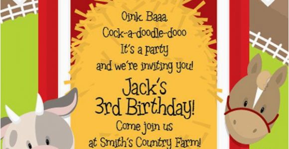 Barnyard themed Birthday Invitations Best 25 Farm Party Invitations Ideas On Pinterest Farm