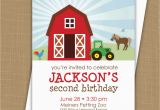 Barnyard themed Birthday Invitations Farm Birthday Invitation Barnyard Invitation