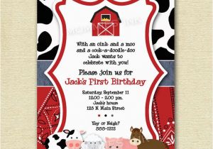 Barnyard themed Birthday Invitations Free Farm themed Birthday Party Invitations Template