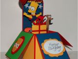 Bart Simpson Birthday Card Bart Simpson Happy Birthday 3d Handmade Pop Up Greeting Card