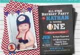 Baseball 1st Birthday Invitations Baseball Birthday Invitation Baby Boy First 1st Birthday