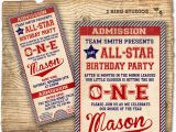 Baseball 1st Birthday Invitations Baseball Birthday Invitation First Birthday by 2birdstudios