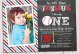 Baseball 1st Birthday Invitations Baseball Invitation 1st Birthday Birthday Party Invitation