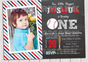 Baseball 1st Birthday Invitations Baseball Invitation 1st Birthday Birthday Party Invitation