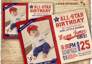 Baseball 1st Birthday Invitations Baseball Invitation Baseball Birthday Party Invitation