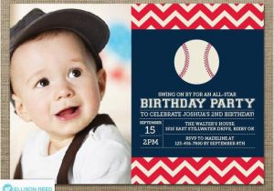Baseball 1st Birthday Invitations Baseball Invitation First Birthday Invitation Sports