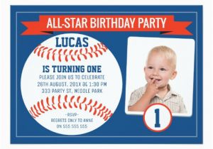 Baseball 1st Birthday Invitations Boys Baseball Sports 1st Birthday Party Invitation Zazzle