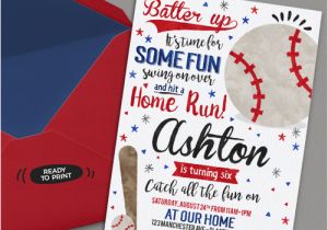 Baseball Birthday Invitation Wording Baseball Birthday Party Invitations Baseball Birthday