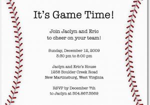 Baseball Birthday Invitation Wording Baseball Party Invitation Wording