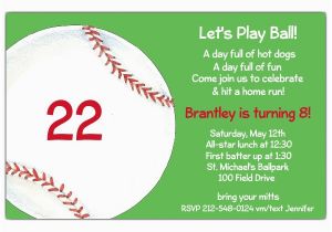 Baseball Birthday Invitation Wording Play Ball Baseball Birthday Invitations Paperstyle