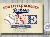 Baseball themed First Birthday Invitations 1st Birthday Invitation Baseball Invite Boys 1st