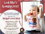 Baseball themed First Birthday Invitations Baseball Party Invitation Ideas Bagvania Free Printable