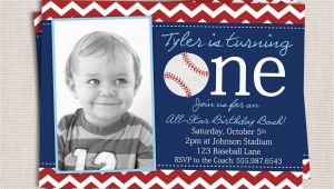 Baseball themed First Birthday Invitations Baseball themed 1st Birthday Party Invitations Home