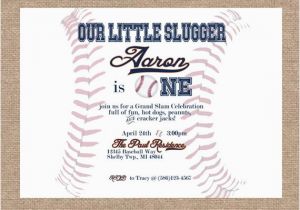 Baseball themed First Birthday Invitations Baseball themed Birthday First Birthday Personalized