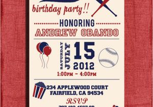 Baseball themed First Birthday Invitations Birthday Invitations Free Printable Baseball Birthday