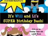 Batgirl Birthday Party Invitations Batman Batgirl Superhero Birthday Invitations Printable