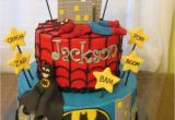 Batman Birthday Cake Decorations Batman Spiderman Cake Cakecentral Com