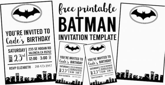 Batman Birthday Invitation Template Free Batman Invitation Template Paper Trail Design