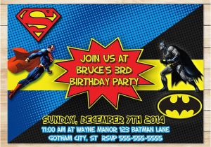 Batman Vs Superman Birthday Party Invitations Batman Superman Invitation Batman Superman Birthday