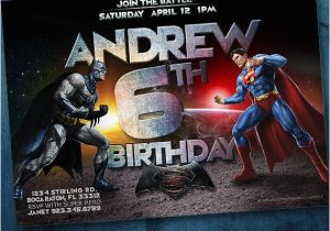 Batman Vs Superman Birthday Party Invitations Batman Vs Superman Birthday Invitation 2016 Invite