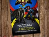 Batman Vs Superman Birthday Party Invitations Batman Vs Superman Invitation Card Party Invite by Lunalumuc