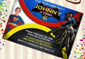 Batman Vs Superman Birthday Party Invitations Batman Vs Superman Invitations Batman Vs Superman Birthday