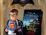 Batman Vs Superman Birthday Party Invitations Batman Vs Superman Superhero by Myprintableparty On Etsy