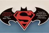 Batman Vs Superman Birthday Party Invitations Personalised Batman Vs Superman Birthday Party Invitation