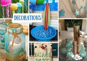 Beach theme Birthday Decorations Beach Party Ideas for Kids Summer Party Ideas at