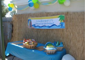 Beach theme Birthday Decorations Beach themed 1st Birthday Party Home Party Ideas