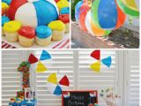 Beach theme Birthday Decorations Kara 39 S Party Ideas Beach Ball themed Birthday Party