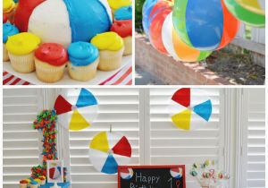 Beach theme Birthday Decorations Kara 39 S Party Ideas Beach Ball themed Birthday Party