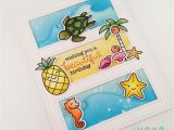 Beach themed Birthday Cards Juana Ambida Lawn Fawn Beach themed Birthday Cards