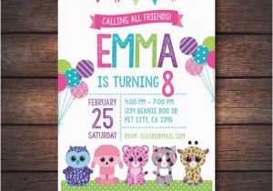 Beanie Boo Birthday Invitations 17 Best Ideas About Beanie Boo Birthdays On Pinterest