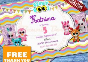 Beanie Boo Birthday Invitations Beanie Boo Birthday Invitation Beanie Boo by topdesignsstudio