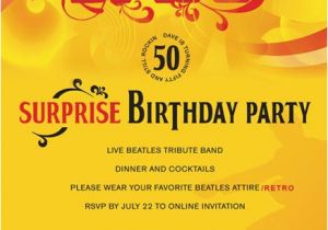 Beatles Birthday Invitations All You Need is Dave Dave S Surprise 50th Birthday Party