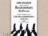 Beatles Birthday Invitations the Beatles Inspired Birthday Party Invitation Printable