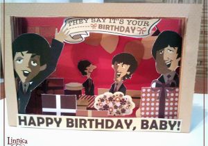 Beatles Happy Birthday Card Linnica A 3d Beatles Birthday Card