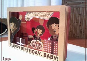 Beatles Happy Birthday Card Linnica A 3d Beatles Birthday Card