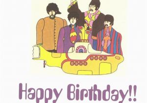 Beatles Happy Birthday Card the Beatles Yellow Submarine Birthday Card