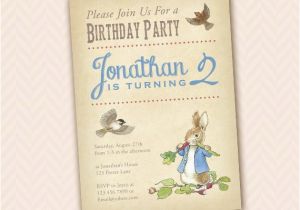 Beatrix Potter Birthday Invitations Beatrix Potter Inspired Peter Rabbit Party Invitation