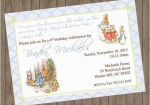 Beatrix Potter Birthday Invitations Beatrix Potter Peter Rabbit Invitations