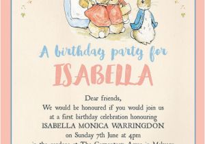 Beatrix Potter Birthday Invitations Flopsy Bunnies Beatrix Potter Birthday Party Invitation