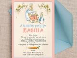 Beatrix Potter Birthday Invitations Flopsy Bunnies Beatrix Potter Birthday Party Invitation