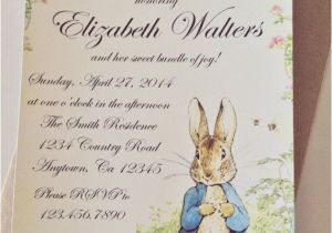 Beatrix Potter Birthday Invitations Peter Rabbit Beatrix Potter Baby Shower or Birthday Party