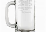 Beer Birthday Gifts for Him Personalized 21st Birthday Glass Beer Mug Customized