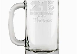 Beer Birthday Gifts for Him Personalized 21st Birthday Glass Beer Mug Customized