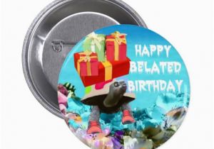 Belated Birthday Gifts for Him Turtle Carring Gift for Belated Birthday Pinback button